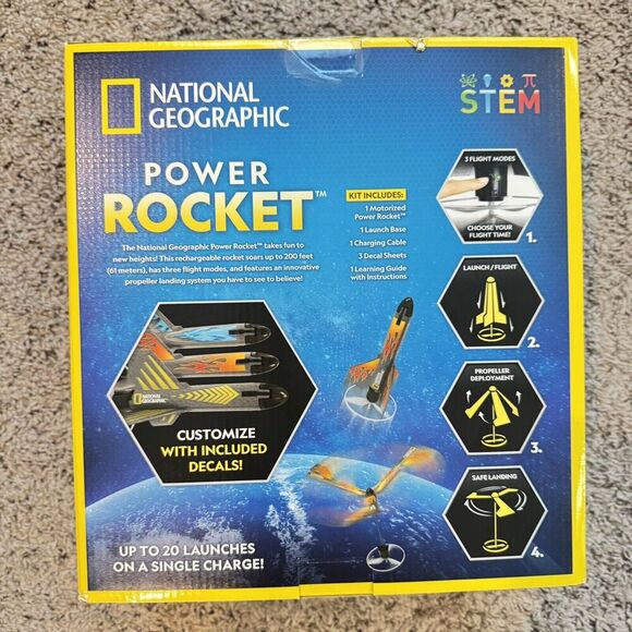 National Geographic Power Rocket (New, Sealed) 200 Feet, Blue Marble - Picture 2 of 4